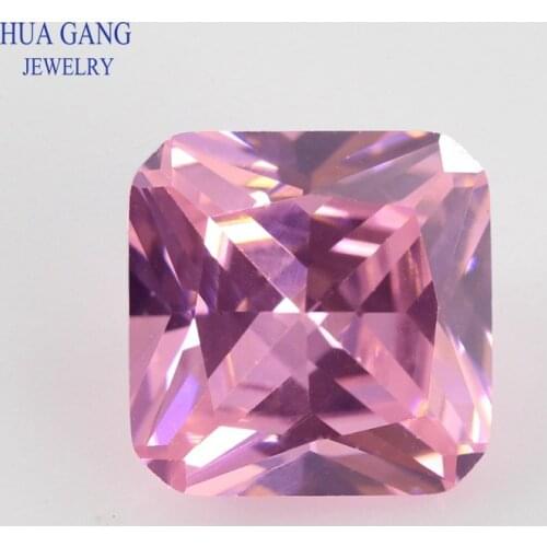 3x3~20x20mm 5A Color Pink Square Octangle Shape Princess Cut CZ Stone Synthetic Gems Cubic Zirconia