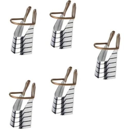 5pcs Reusable Aluminum Nail Stencils Forms UV Gel Tool Nail Art Extension Nail Polish Protective Stencil Forms