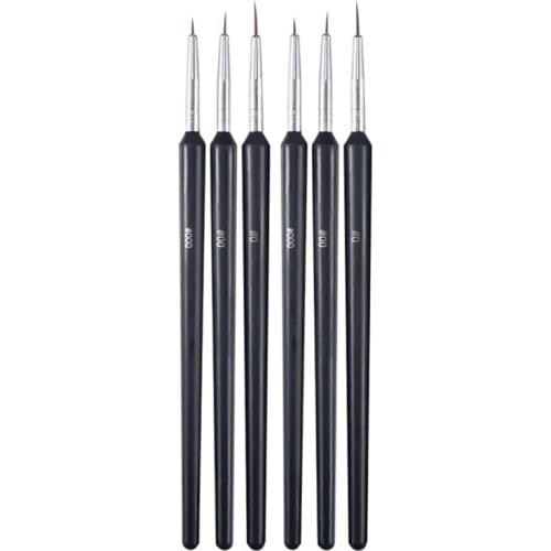 6Pcs/set Nail Art Line Painting Pen 3D Tips Acrylic UV Gel Brushes Drawing Liner French Design Manicure Nail Art Tool