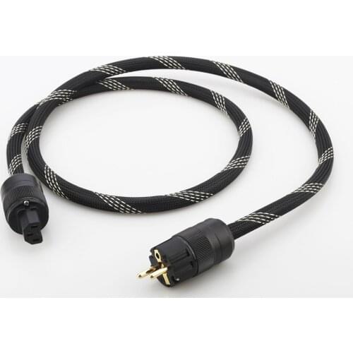 Audiocrast P103&DW30 Copper HIFI Audio Power Cable Cord EU Schuko plug Gold plated schuko power cable