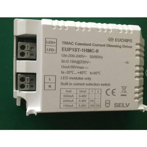 Free Shipping 18W EUP18T-MC-0 Silicon controlled multi stage constant current dimming power supply current dialing code optional