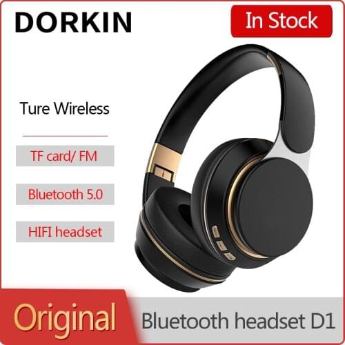 DORKIN Bluetooth Headset D1 Wireless Headphones Sports Foldable Stereo HiFi Earphones with Mic for Phone Pc TV Xiaomi Huawei