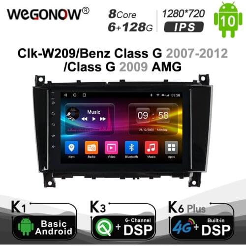 Carplay PX6 8Core DSP Android 10 Car DVD Player For Benz CLK-W209 Class G Class 2009 AMG 2007-2012 Navigation GPS 4G LTE Radio