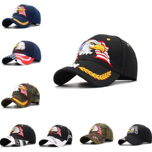 Black Cap USA Flag Eagle Embroidery BasebaIl Cap Trucker Snapback Caps Casquette Hat Fitted Casual Gorras Dad Hats For Men Women