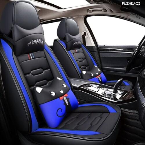 FUZHKAQI leather car seat covers for Mercedes-Benz W203 W210 W211 AMG W204 C E S CLS CLK CLA SLK A20 class Car seats styling
