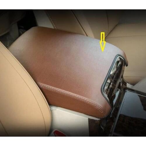 Microfibre Leather Center Armrest Case Cover For Toyota Land Cruiser 200 LC200 (2008 -2019 ) central armrest box Cover
