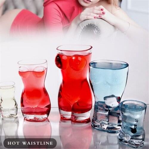 Creative Glass Beer Mug Funny Body Cup Transparent Glass Water Cup Wine Drinkware For Bar Home Valentines Day Gift Dropshipping