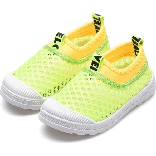 2021 Summer New Fashion Kids Shoes Casual Sneakers For Toddlers Baby Boy Girl Medium Children Candy Color Breathable Air Mesh