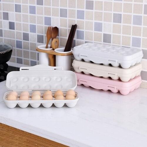 12 / 18 Slot Egg Tray Holder Egg Storage Box Refrigerator Crisper Storage Organizer Container Keep Fresh Kitchen Accessories