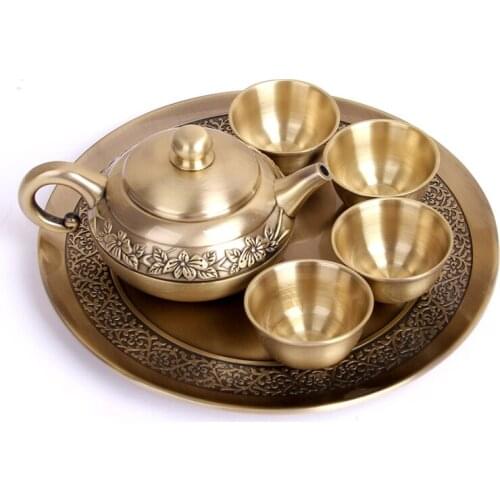 Zq Copper Teapot Metal Teaware Gifts Gift Tea Copper