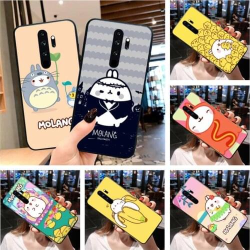 Cartoon Anime Cat Kawaii Molang Phone Case for Redmi 9A 8A 7 6 6A Note 9 8 8T Pro Max Redmi 9 K20 K30 Pro