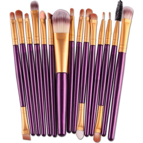 15Pcs Makeup Brushes Set Pincel Maquiagem Eyeshadow Eyebrow Eyelash Foundation Powder Brush Make Up Brushes Brochas Maquillaje