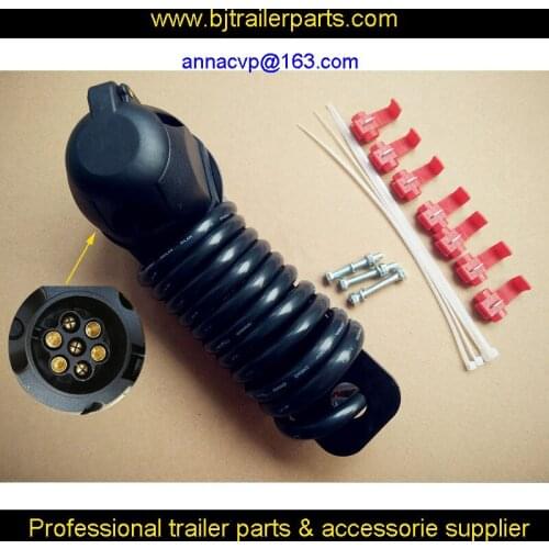 PROMOTION CVP 7 pin pre wired 2m wire towbal socket with metal mounting plate trailer caravan socket plug holder, trailer parts