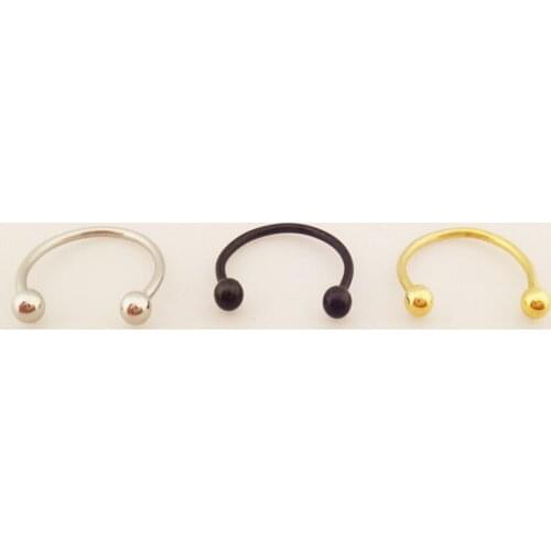 4PCS/PACK Ball Shape Screw-back Earring Stud Lip Ring Nose Ring Ear Cartilage Earring Cool Punk Stainless Steel Piercing Jewelry