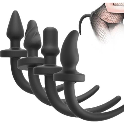 Silicone Dog Tail Butt Plugs Eortic Sex Anal Toy Fetish Anal Plug Puppy Play For Couple Women BDSM Sexy Pet Roleplay Accessories