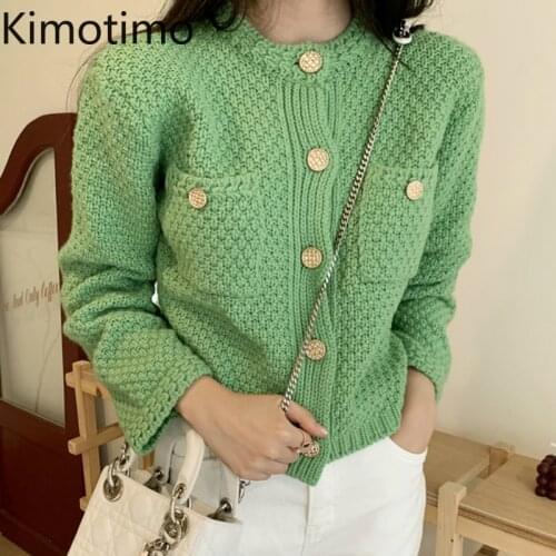 Sweater Women Coat Long Sleeve Black Autumn Knitted Jumper Elegant Korean French Office Lady Vintage Casual Jacket Cardigans