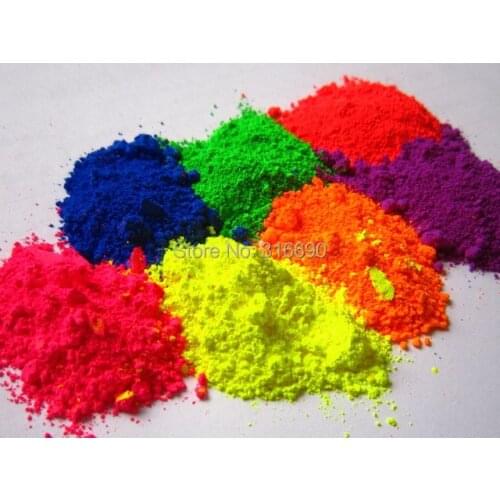 Fine Powdered Color BLue,Green,Red,Pink,Yellow,Orange and Purple NEON Pigment Nail Polish Making Soapmaking Candles Non-Cosmetic