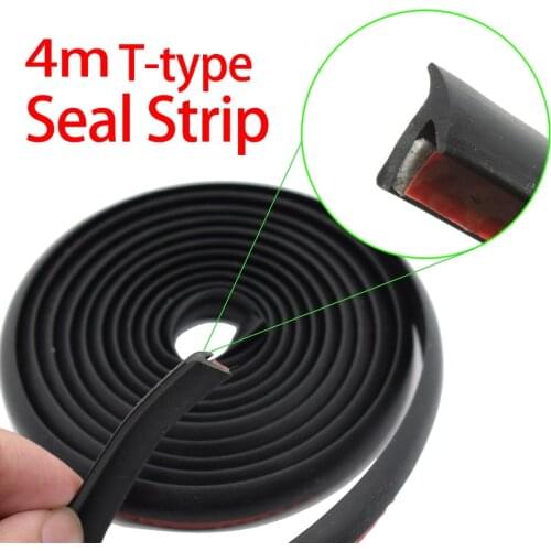 4m T-Shape Seal Strip Soundproof Bumper Headlight Lip Gap For Lada Priora Vesta Granta Kalina X-Ray Largus Niva Samara Signet