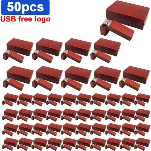 50pcs/lot free logo Wooden USB flash drive pen drives Maple wood+Packing box pendrive 4GB 16GB 32GB 64GB memory stick gift