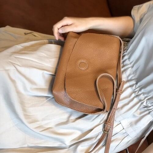 Soft Cow Leather Women Bag Simple Shoulder Messenger Bag Crossbody Vintage Style Travel Handbag Shoulder Bag