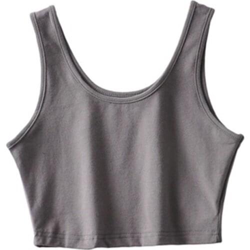 Sexy Tracksuit Top Women Summer New Style Sleeveless Short Cotton Uneck Solid Color Slim Casual Crop Mountaineering Jogging Suit