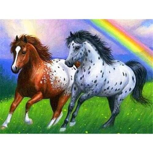 Animal Horse DIY Cross Stitch Embroidery 11CT Kits Craft Needlework Set Printed Canvas Cotton Thread Home Decoration On Sale