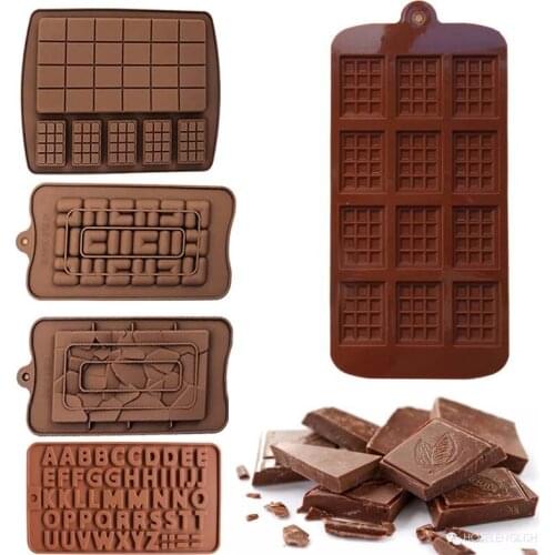 1pc Chocolate Mold Mini Silicone Mold Reusable Fondant Mould DIY Cookie Tools Waffle Mould Cake Decoration Kitchen Baking Mold