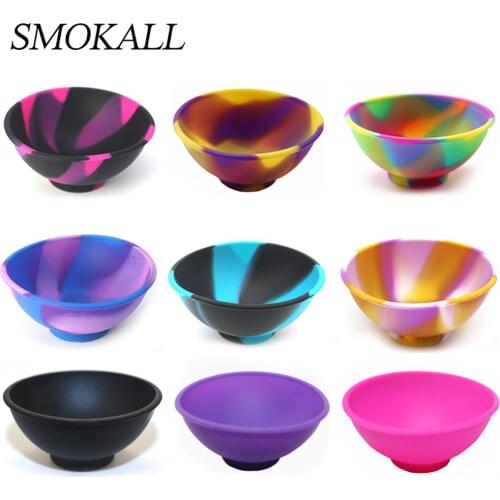 100Pcs Diameter 50mm Silicone Jar Container Bowl Tobacco Herb Smoking Shisha Chicha Smoke Cigarette Accessories Pipe Tool