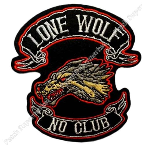 4.3" CAFE RACER ROCKERS FOREVER LONE WOLF NO CLUB 1%ER HOG OUTLAW BIKER Vest Patch Tshirt MOTIF APPLIQUE Badge Jacket Hats