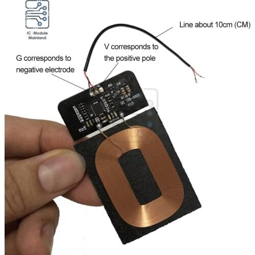 5W TI BQ51013 Qi Standard Wireless Charger Receiver Module 5V PCBA Coil Board Yniversal Yireless Charging Module