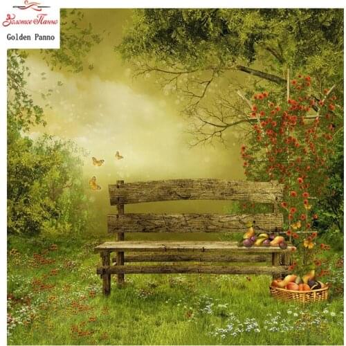 Golden panno,5D,diy diamond embroidery,Full,square,Diamond Painting,Cross Stitch,3D,diamond,Mosaic,Needlwork,bench 0125