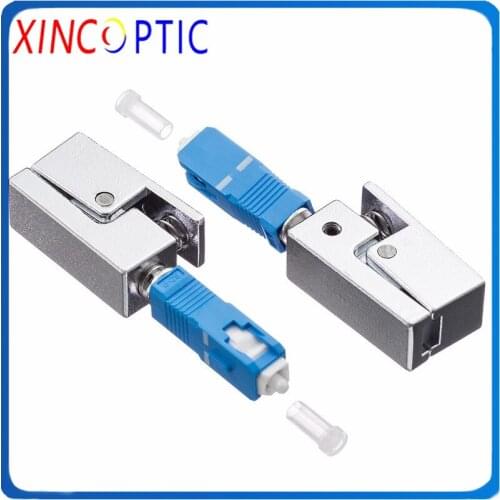 Free Shipping SC Fiber Optic Adapter Square Type SCUPC Bare Fiber Adapter SC/UPC Square Fiber Optical Adaptor Coupler Connector