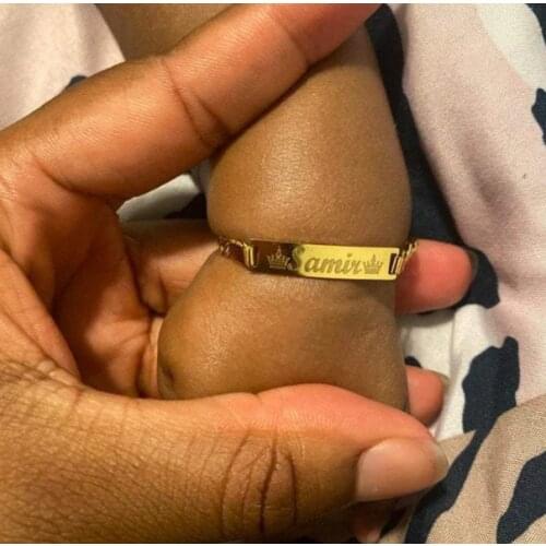 Stainless Steel Baby Jewelry Personalized Name Pendant Choker Girls Necklace Kids Children Necklace Numbers Boy Custom Name