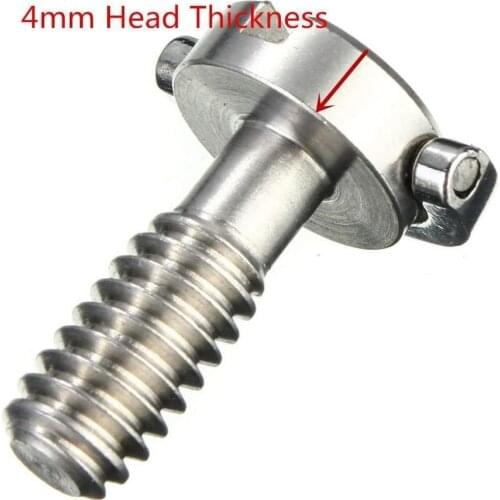 Stainless Steel Flat Head D Shaft D Ring 1/4" Mounting Screw Adapter for DSLR Camera/Tripod/Monopod/QR Quick Release Plate(2pcs)