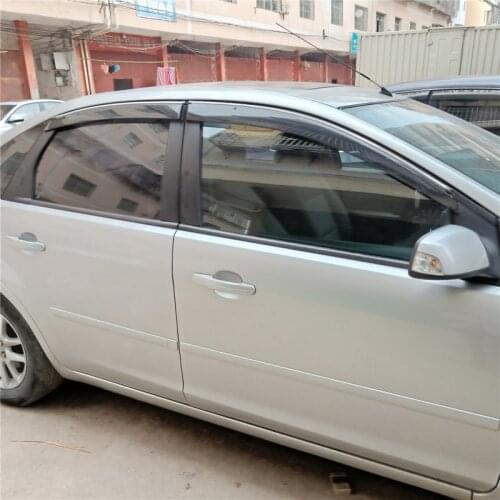 For Ford Focus Sedan Car Awnings 2006-2011 Window Visor Vent Shades Rain and shine Sun Deflector Guard Accessories 4PCS/SET 2008