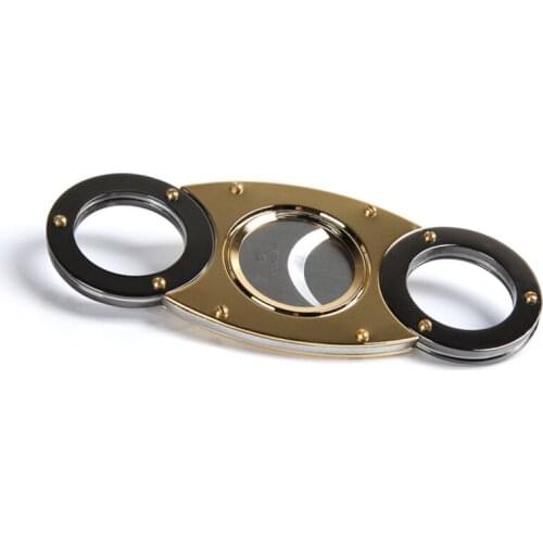 Double Blades Stainless Steel Cigar Cutter Knife Metal Pocket Gadget Cigar Scissors Smoking Accessories