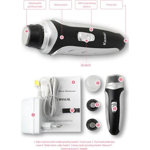 Electric Foot Grinder Replaceable Grinding Head Strong Driving Force Power Tail Plug Durable Security Grinding Feet