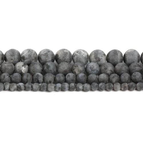 Natural Frosted Flash Labradorites Round Loose Beads 4 6 8 10 12 MM Pick Size For Jewelry Making 15" Strand Exquisite Gift