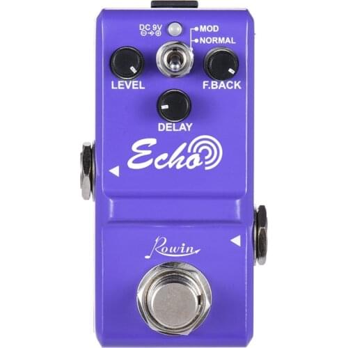 Rowin Effect Guitar Pedal Delay Echo True Bypass Guitar Pedal With Aluminium-Alloy Classic Body For Guitar Parts & Accessories