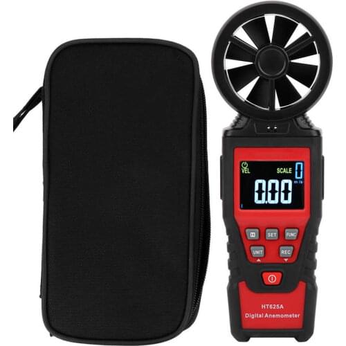 HT625A Anemometer Handheld Portable USB LCD Display Digital Measure Wind Speed Air Volume Temperature Humidity