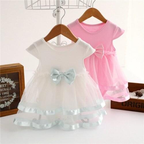 Baby Princess Dress Baby Girls Infant Birthday Tutu Bow Clothes Party Jumpsuit Princess Romper Dress Vestido платье для девочки