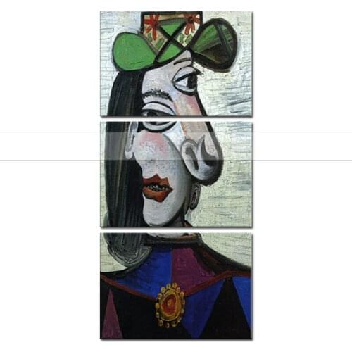 New Poster Fashion Wall Modular Picture 3piece Picasso Canvas Art 100% Handmade Picasso Oil Painting Home Wall Decoration
