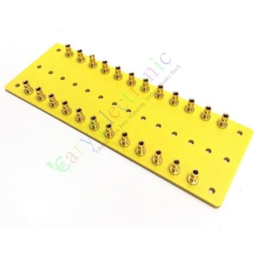 Wholesale and retail 2pc copper plated Gold Fiberglass Turret Terminal Strip 24pin Lug Tag Board amp free shipping