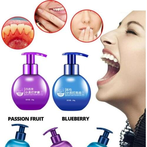 Press Type 220g Natural Herbal Teeth Whitening Remove Bad Breath Smoke Stains Teeth Toothpaste Anti-gingival Bleeding Toothpaste