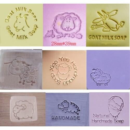 Sheep pattern handmade soap stamp clear Diy natural acrylic organic decorative soap making custom printing