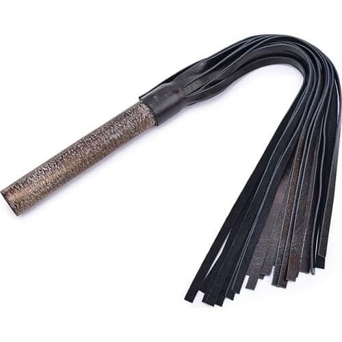 Hot Bdsm Spanking Flogger Genuine Leather Archaize wooden Handle Whip Sex Bondage Flogger Flirting Sex Toys for Woman Adult Game
