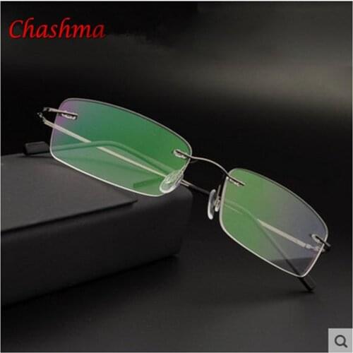 Selling Brand Titanium alloy Rimless Ultra Light Glasses Frame Reading Glasses with Case oculos+1.0, +1.5, +2.0, +2.5, +3.0