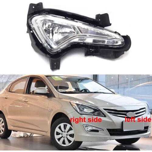 For Hyundai Verna 2014 2015 2016 Fog Lamp Car Front Bumper Grille Signal Lamp Driving Fog Lights Assembly