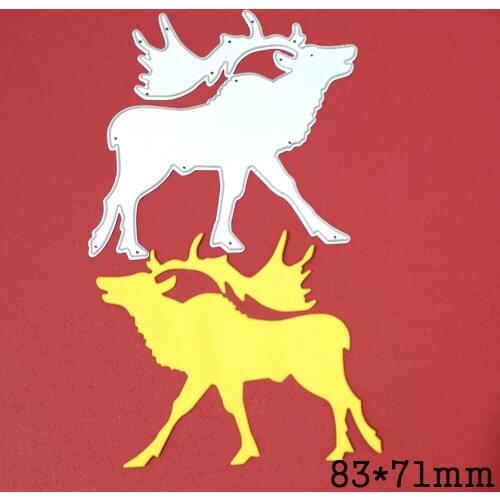 Christmas Deer Metal Steel Cutting Dies Embossing Stencils for Making Scrapbooking DIY Album Paper Cards Decorative Craft Dies