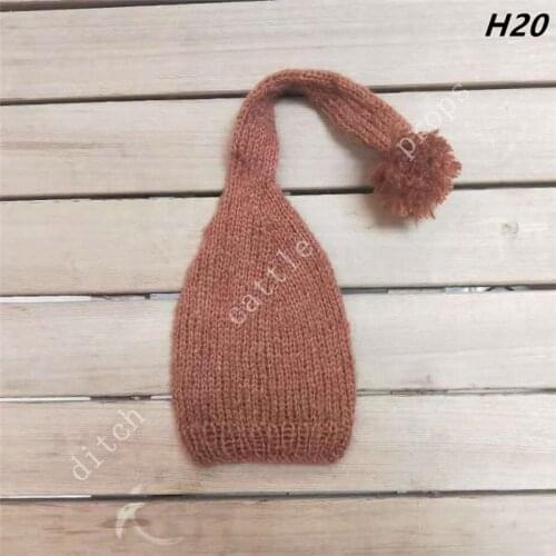 Hand-knitted Mohair Braid Hat, Newborn Photography Props